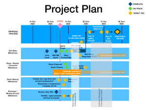 Chart showing Neighbourhood Development Project Plan