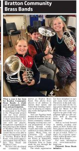 White Horse News report on Bratton Community Bands activities at Christmas